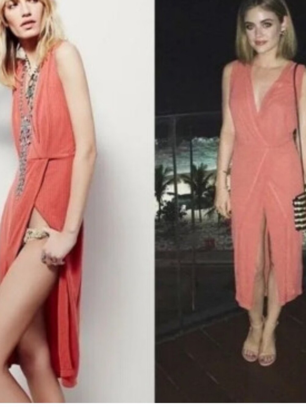 Free People Rising Sun Ribbed Wrap Dress - Picture 2 of 5